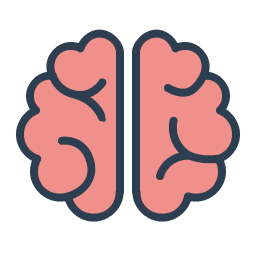 A brain drawing.